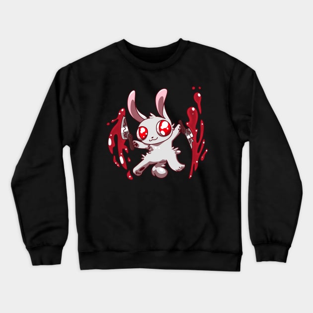 Homocide Bunny Crewneck Sweatshirt by Pyrospin
